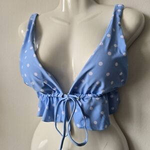 New Haute Polka Dot Rufflei Top